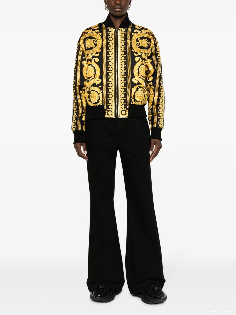 Cheap jacket bomber reversible Versace Barocco Women silk 0707